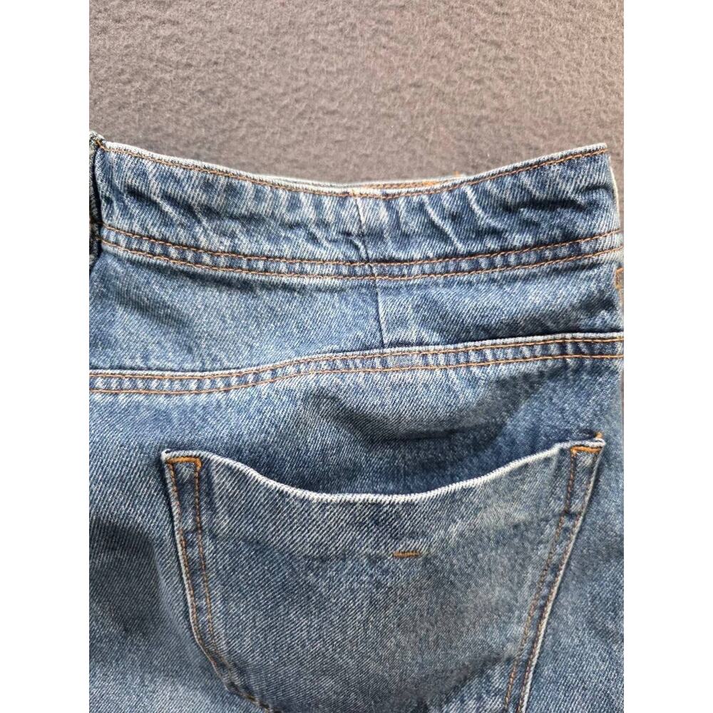 Anthropologie Pilcro Lonnie Y2K Cuffed Crop Jeans Womens 31 Blue Sparkle A010609 - Picture 10 of 16